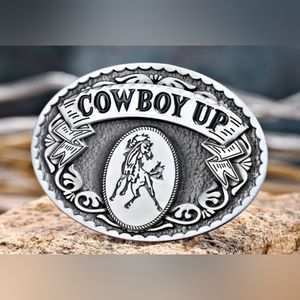 New cowboy up or cowgirl up belt buckle.  Fits 1.5 Belt.  CHOOSE 1